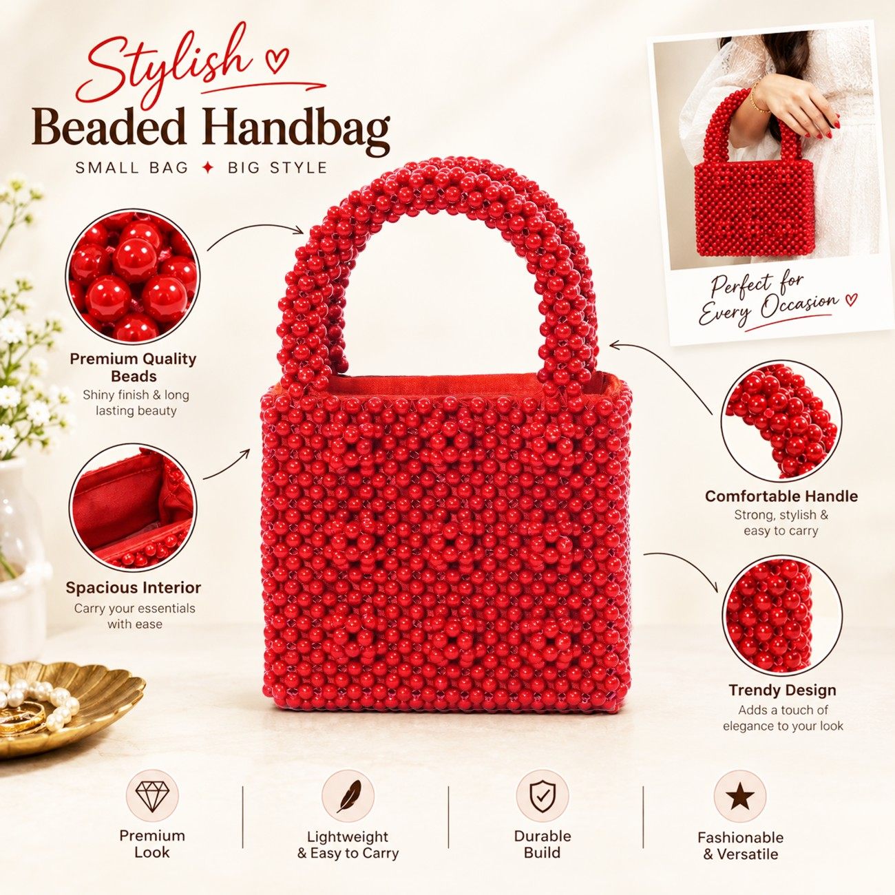 B-2 | Pearl Woven Bag