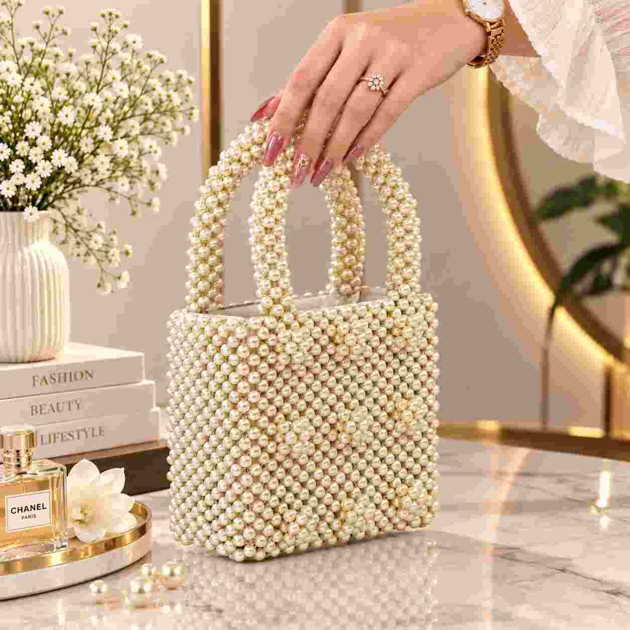 B-3 | Pearl Woven Bag