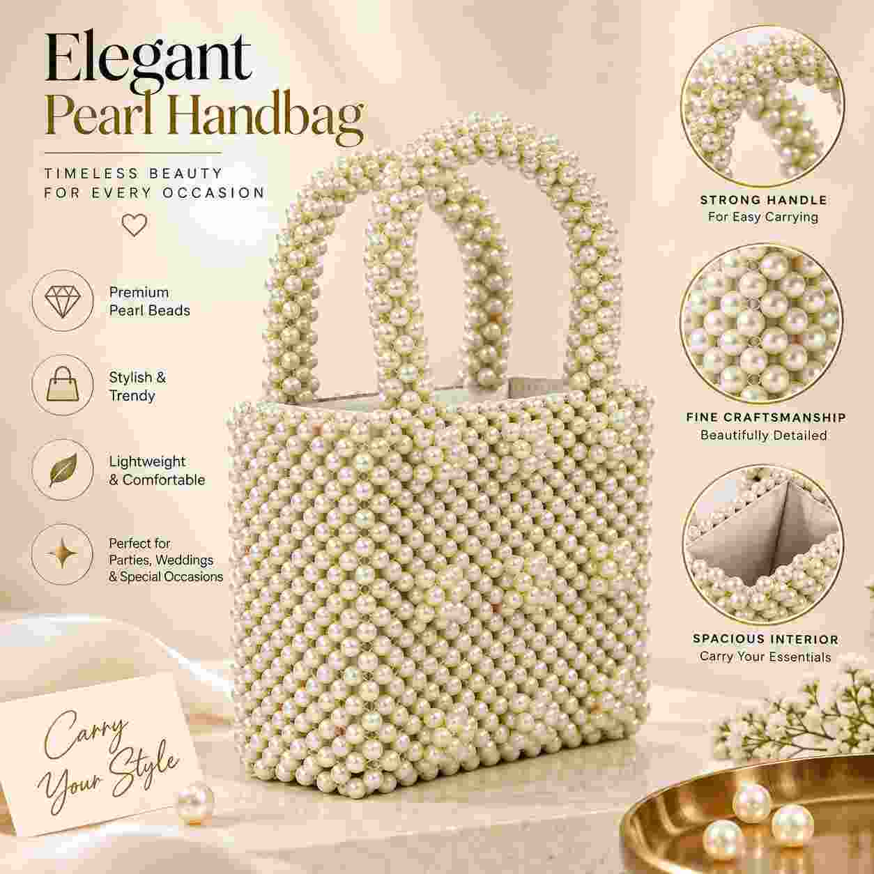 B-3 | Pearl Woven Bag